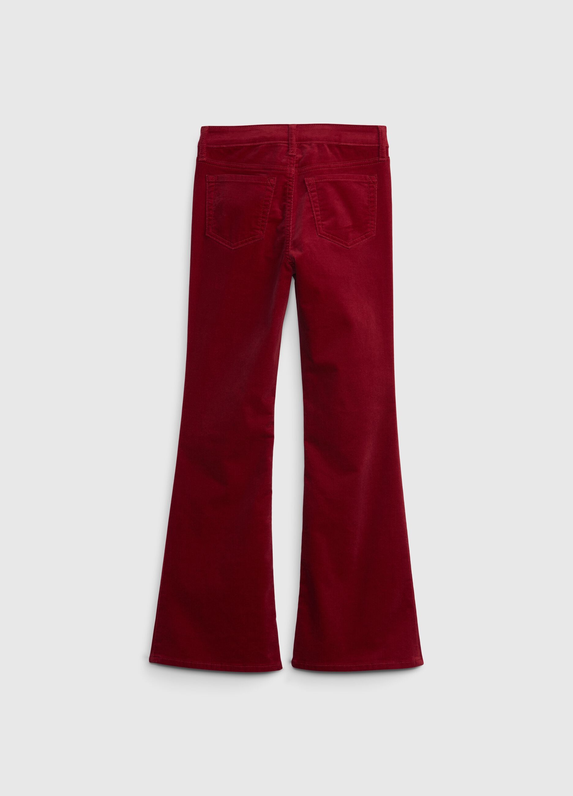 Flare-fit velvet trousers_3