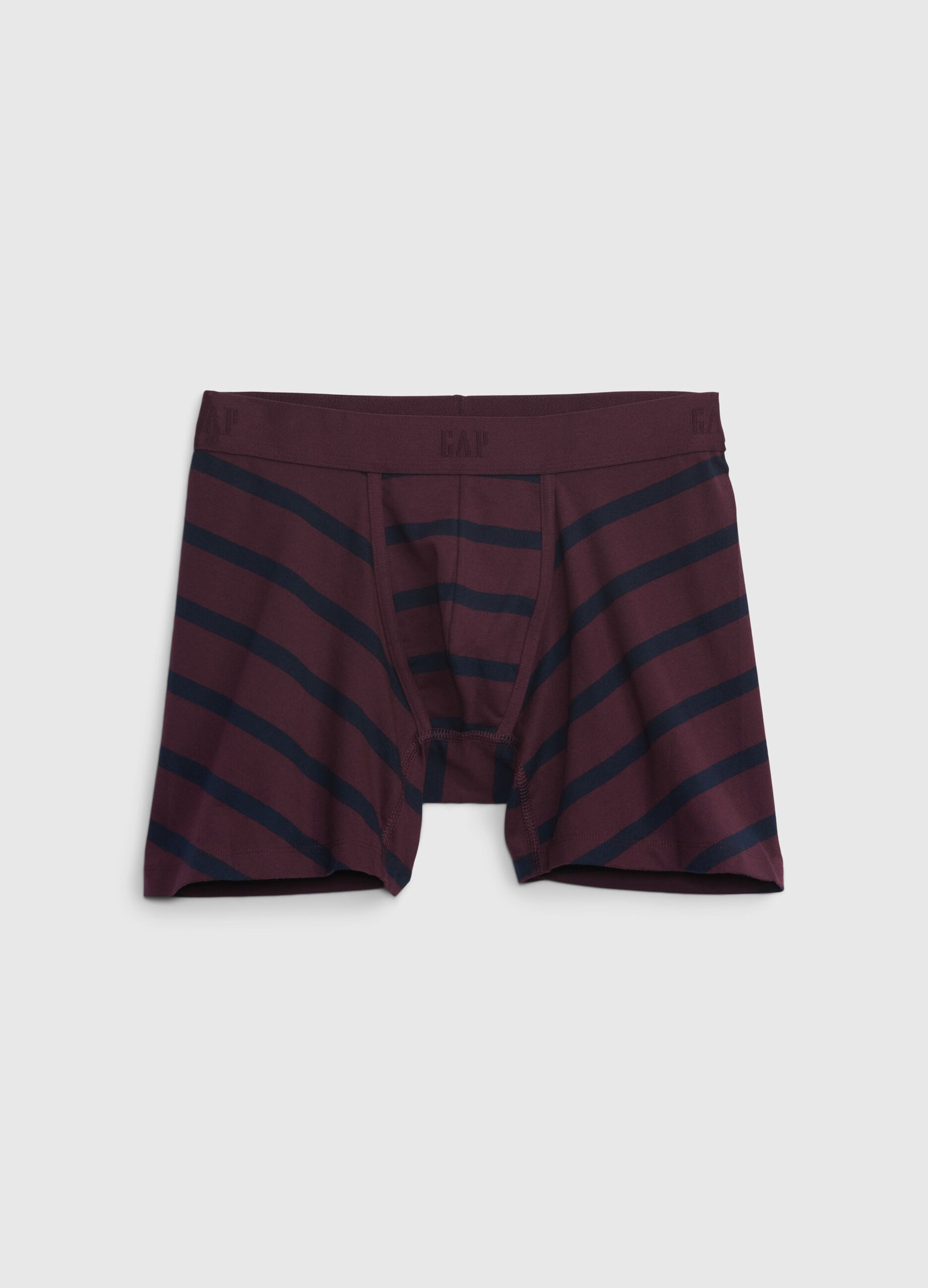 Boxer shorts with striped pattern