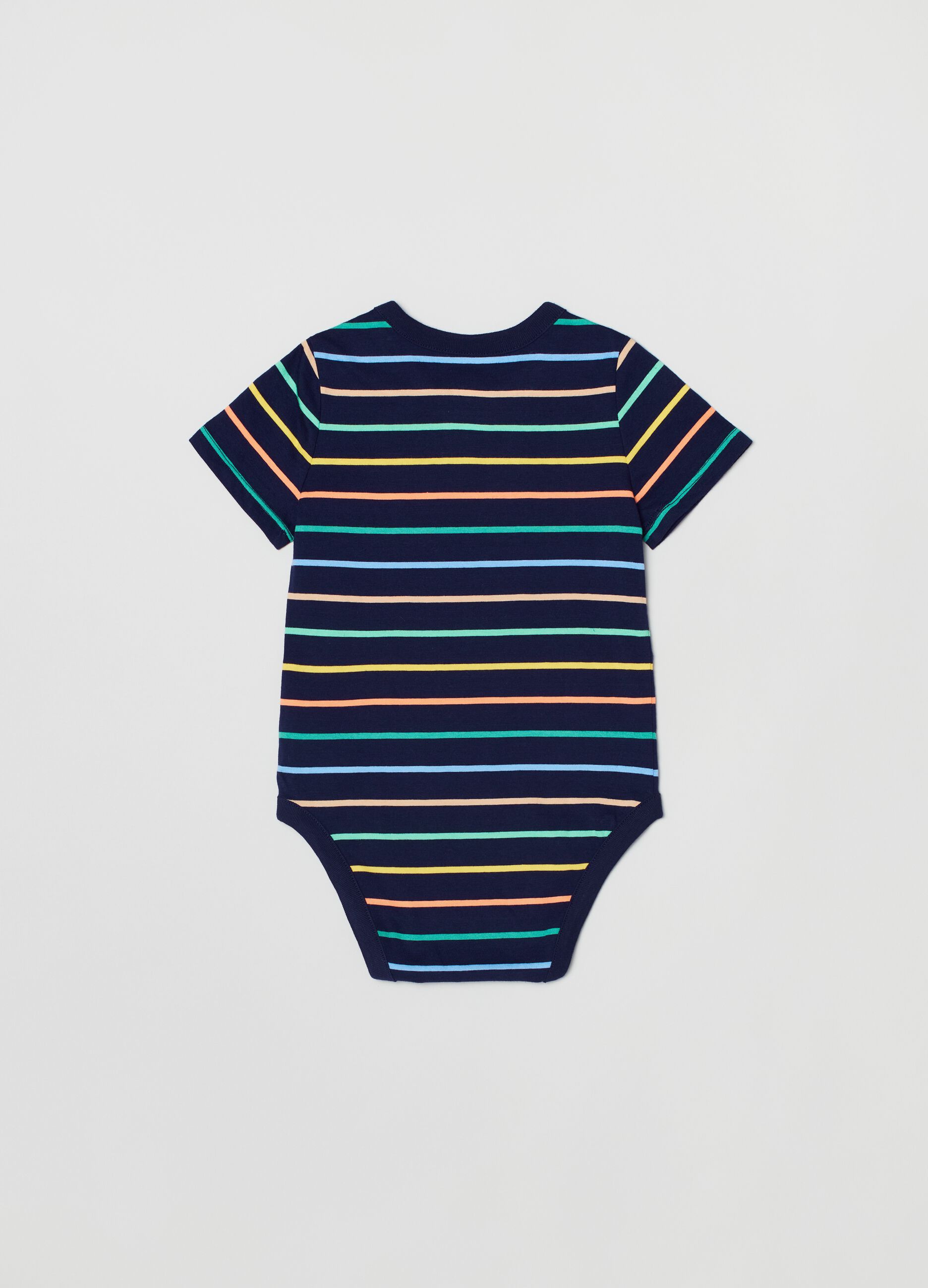 Cotton bodysuit with striped pattern_1