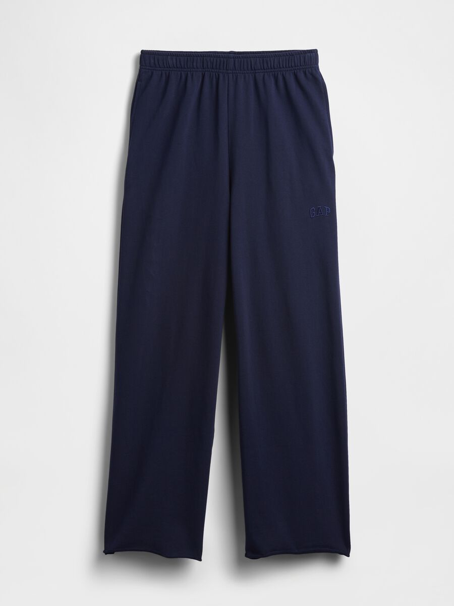 Joggers a palazzo in misto cotone con logo GAP Donna_4