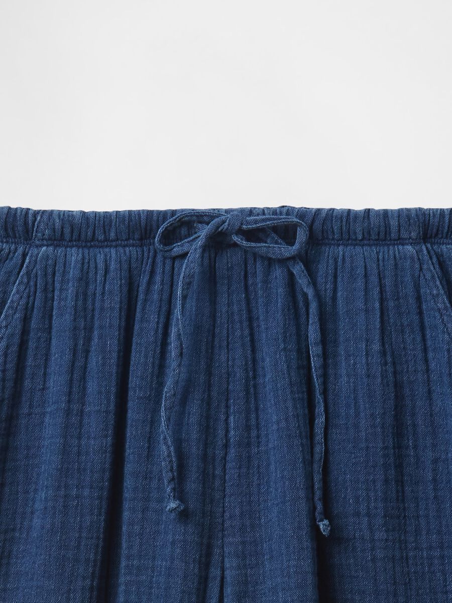 Completo estivo in mussola blu per bambina Girl_4