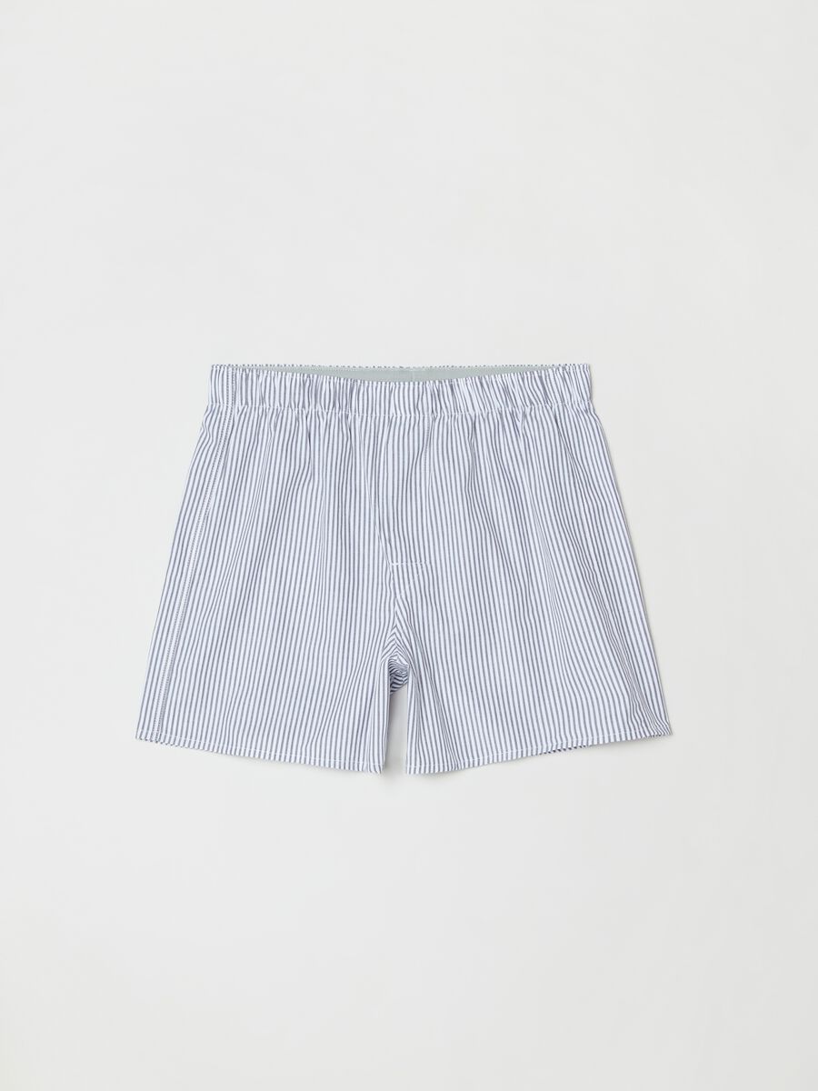 Three-pair pack boxers in cotton canvas Man_2