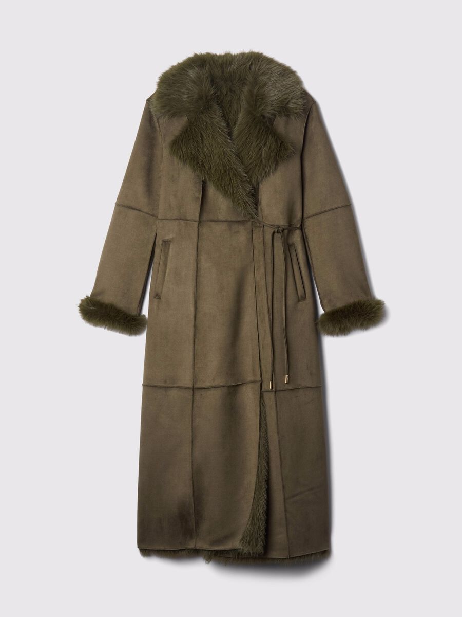 GAP x CULT GAIA long coat in suede Woman_4