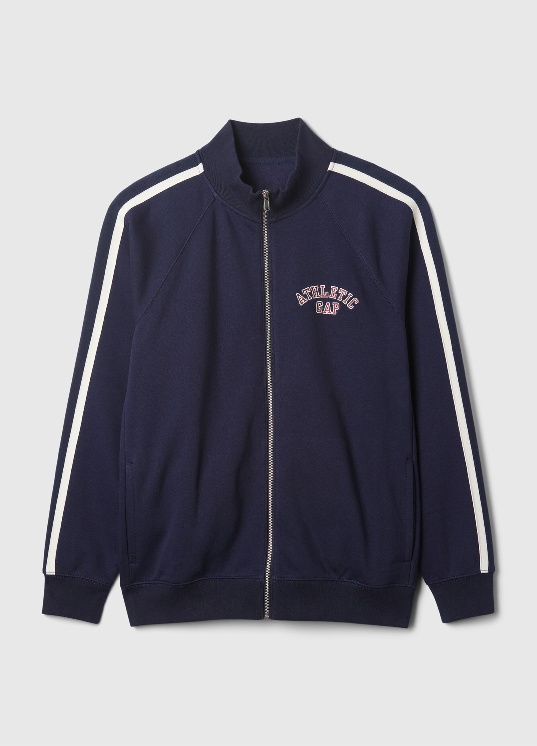 Full-zip con bande rigate ricamo logo Athletic_4