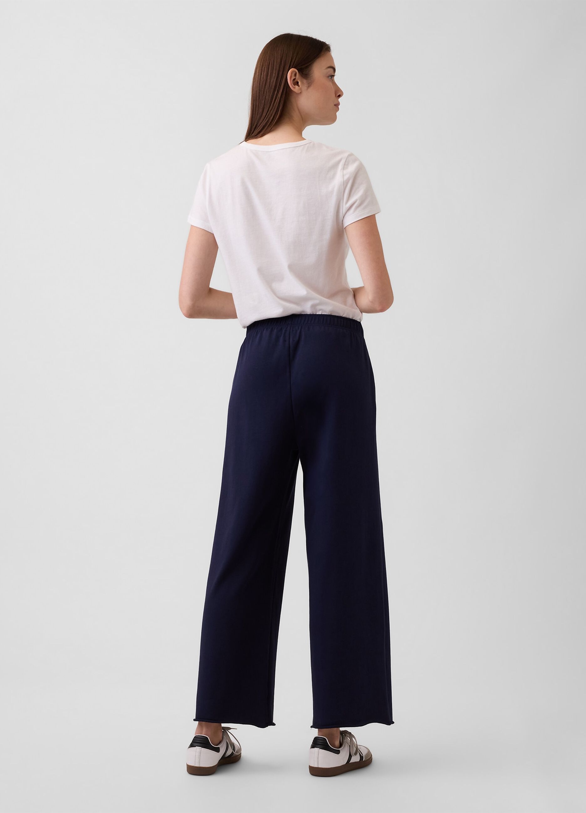 Joggers a palazzo in misto cotone con logo GAP