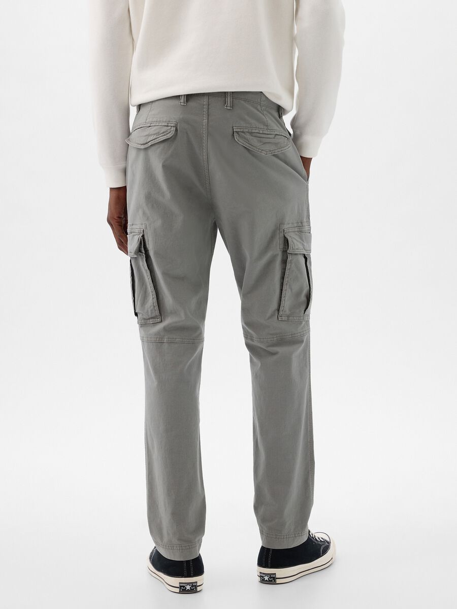 Pantalone cargo in cotone stretch Uomo_2