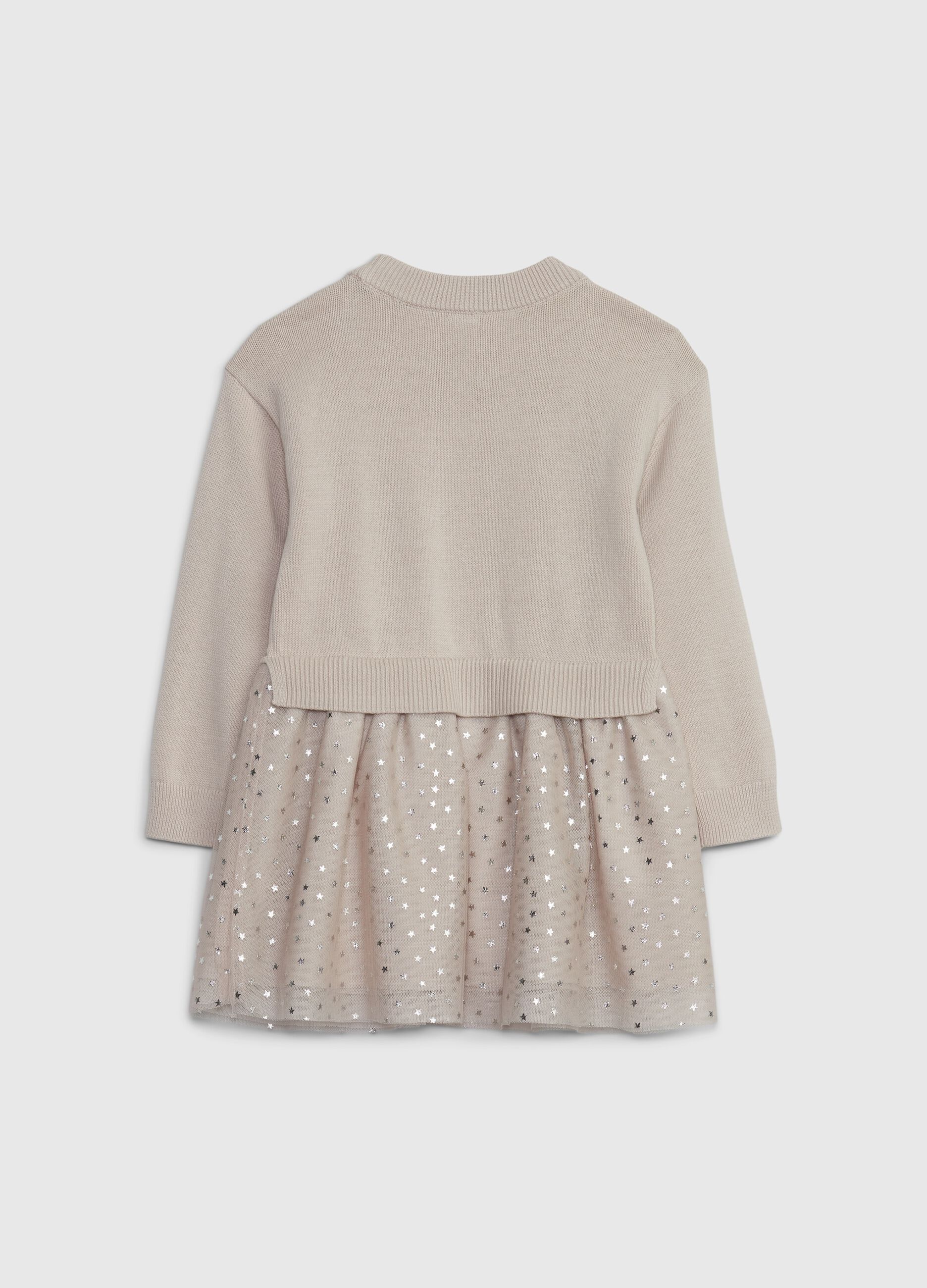 Abito combinato con gonna in tulle_1