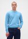 Maglione girocollo azzurro in misto cotone_0