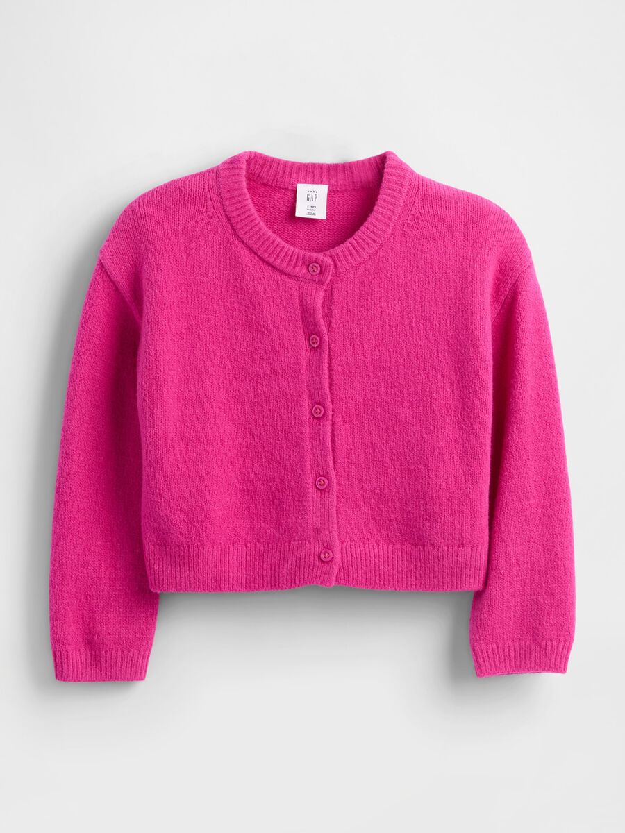 Pink Cotton Blend Cardigan Baby Girl_0