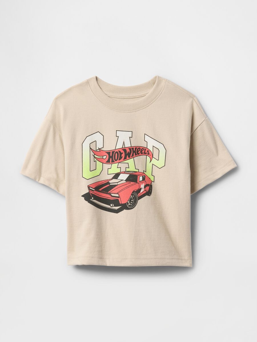 T-shirt beige con fantasia Hot Wheels Baby Boy_0
