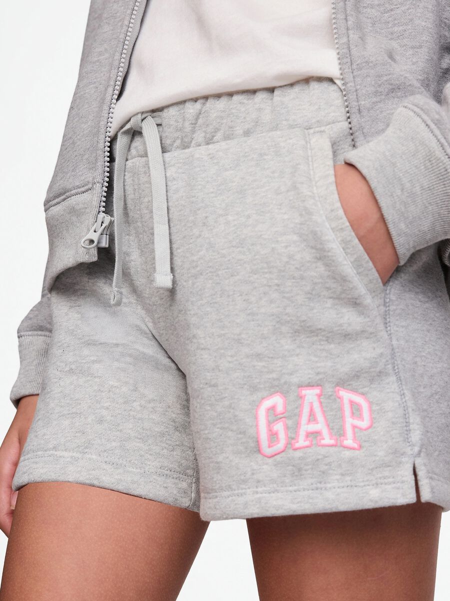 Shorts in grigio melange Bambina_3