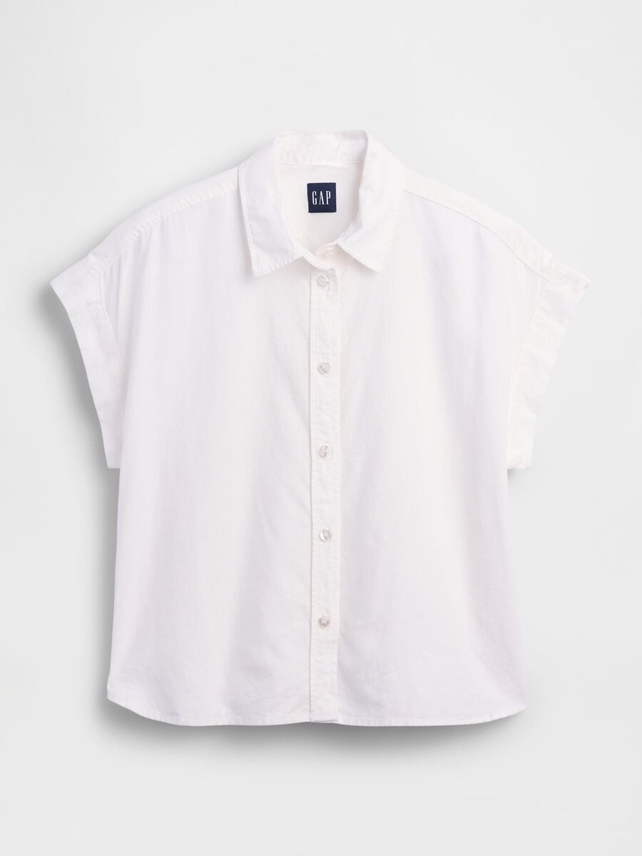 Camicia in misto lino Donna_3