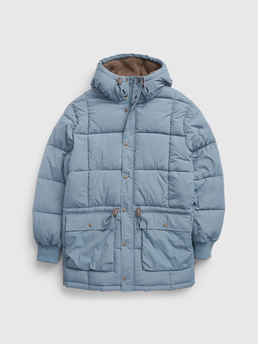 Quilted parka with sherpa lining Man_3