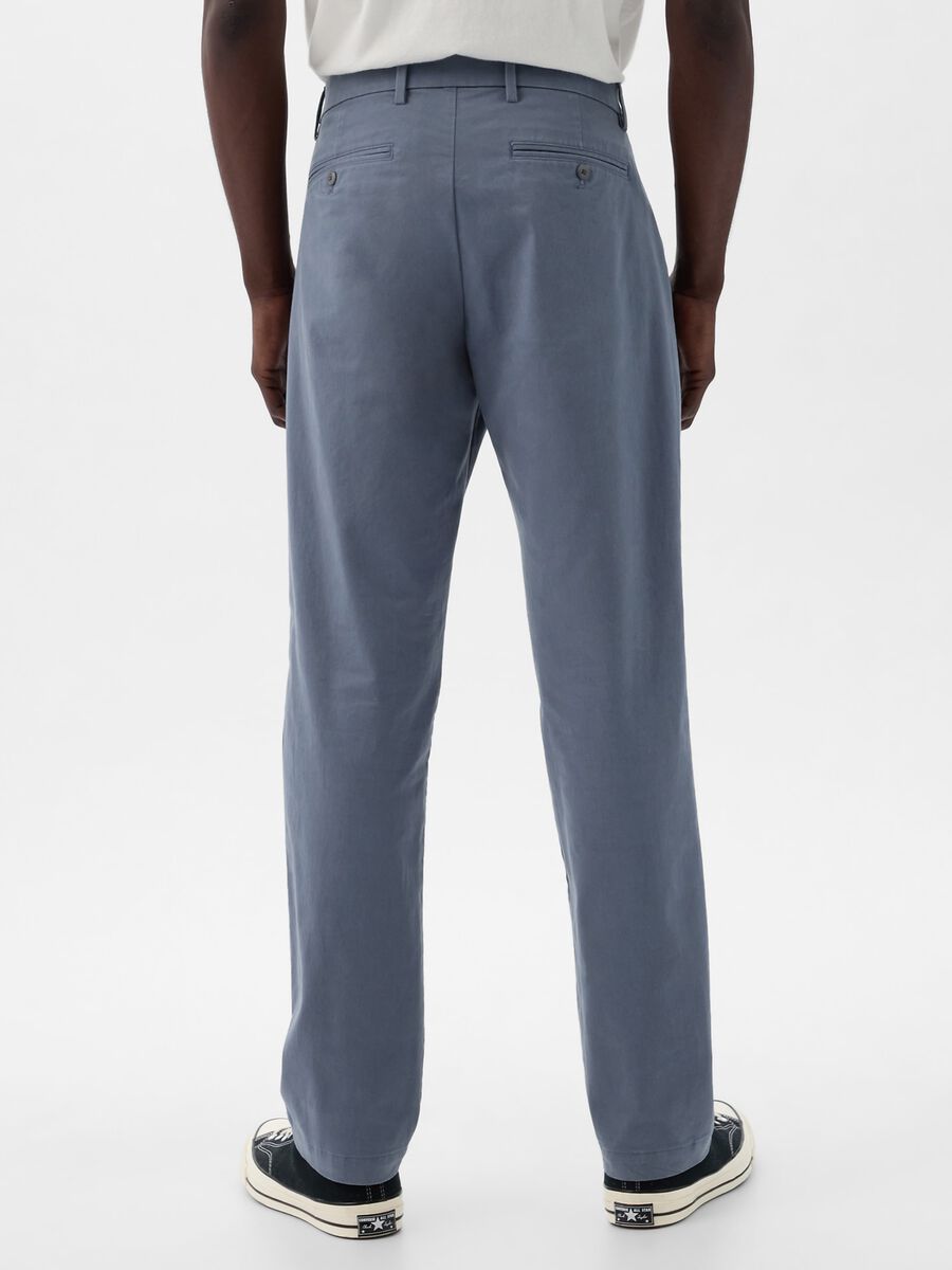 Straight-fit trousers in stretch cotton Man_2