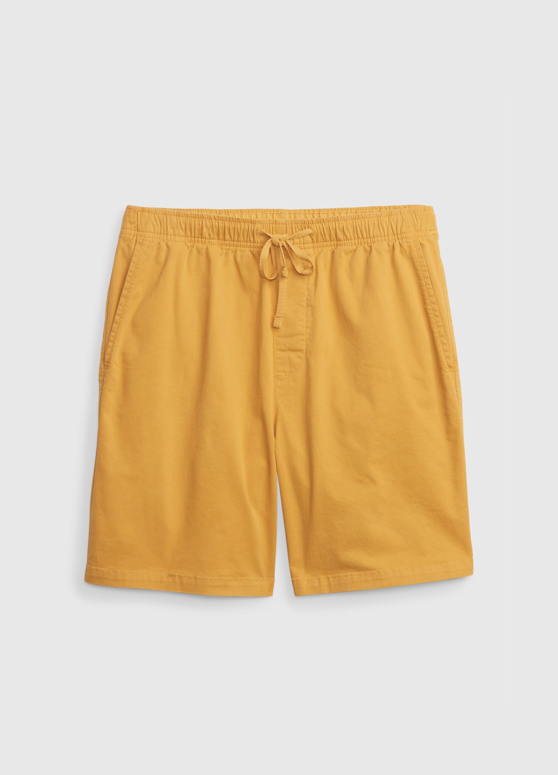 Shorts in cotone stretch con coulisse