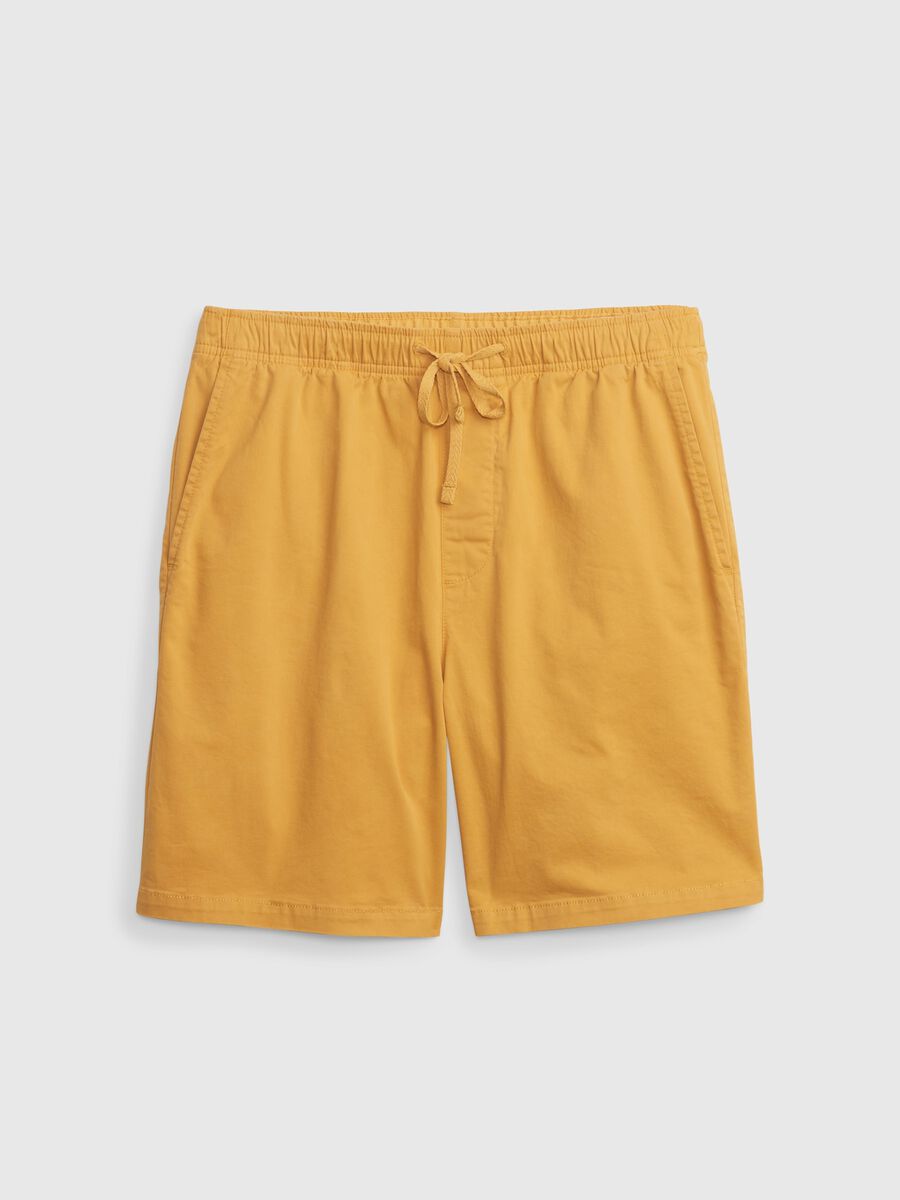 Shorts in cotone stretch con coulisse Uomo_0