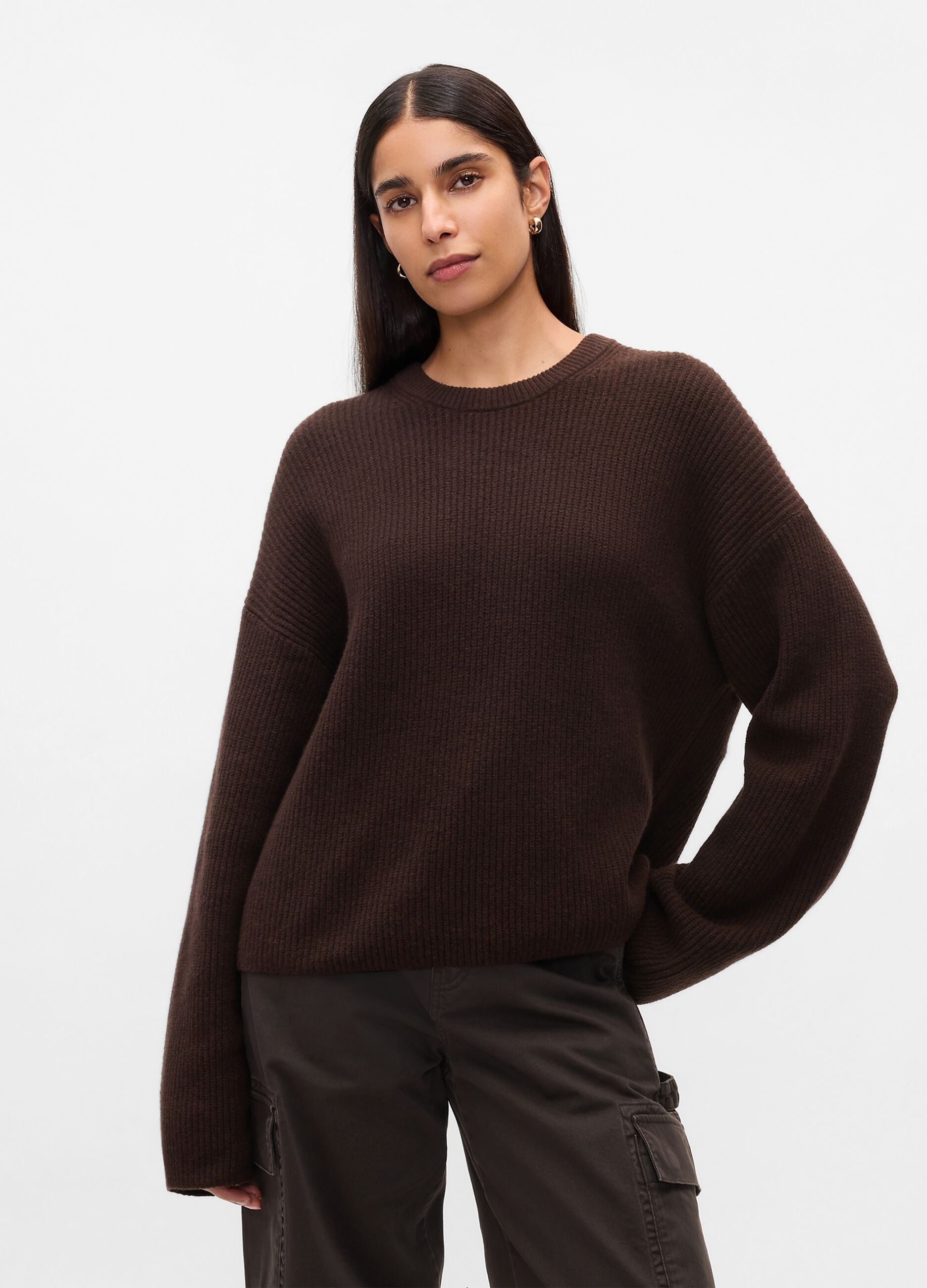 Pullover con lavorazione a coste inglesi