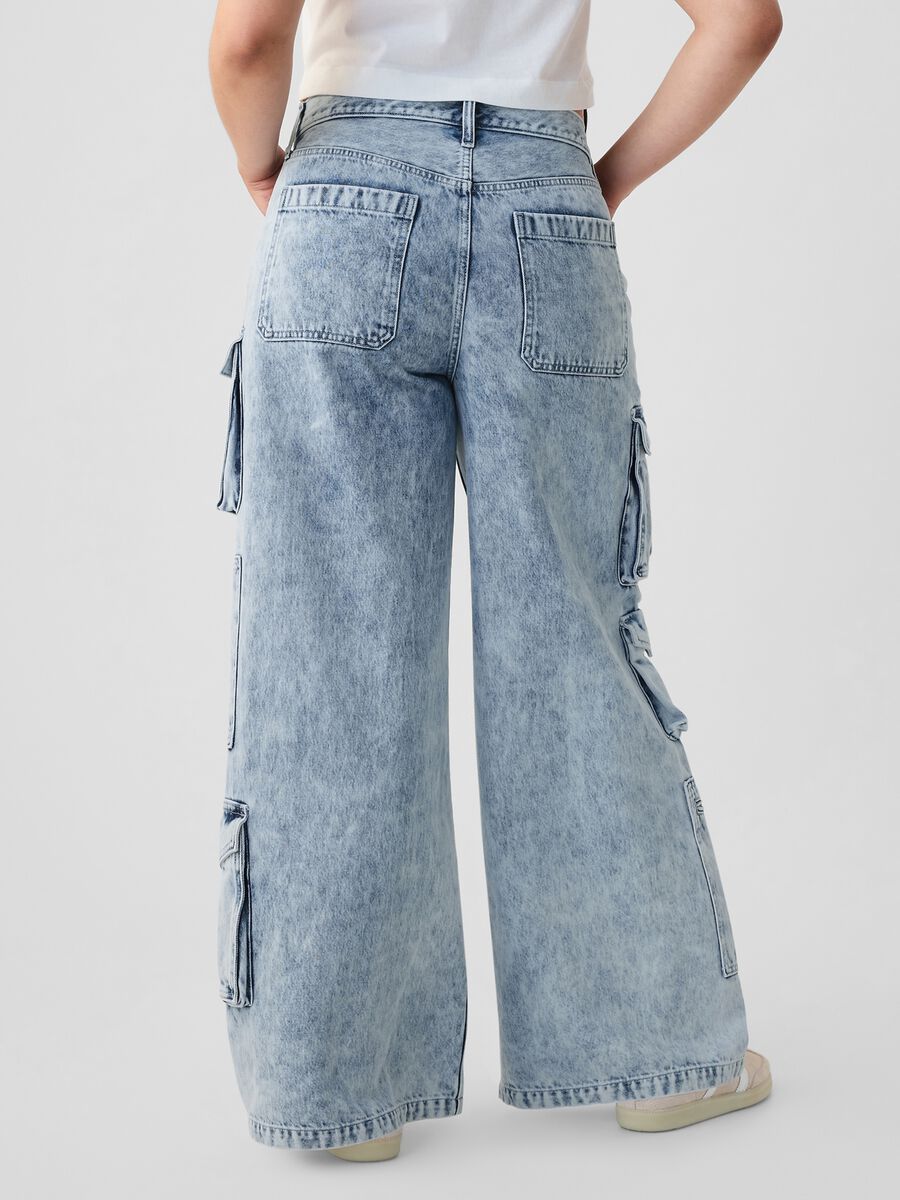 Jeans cargo baggy fit multitasche Donna_4