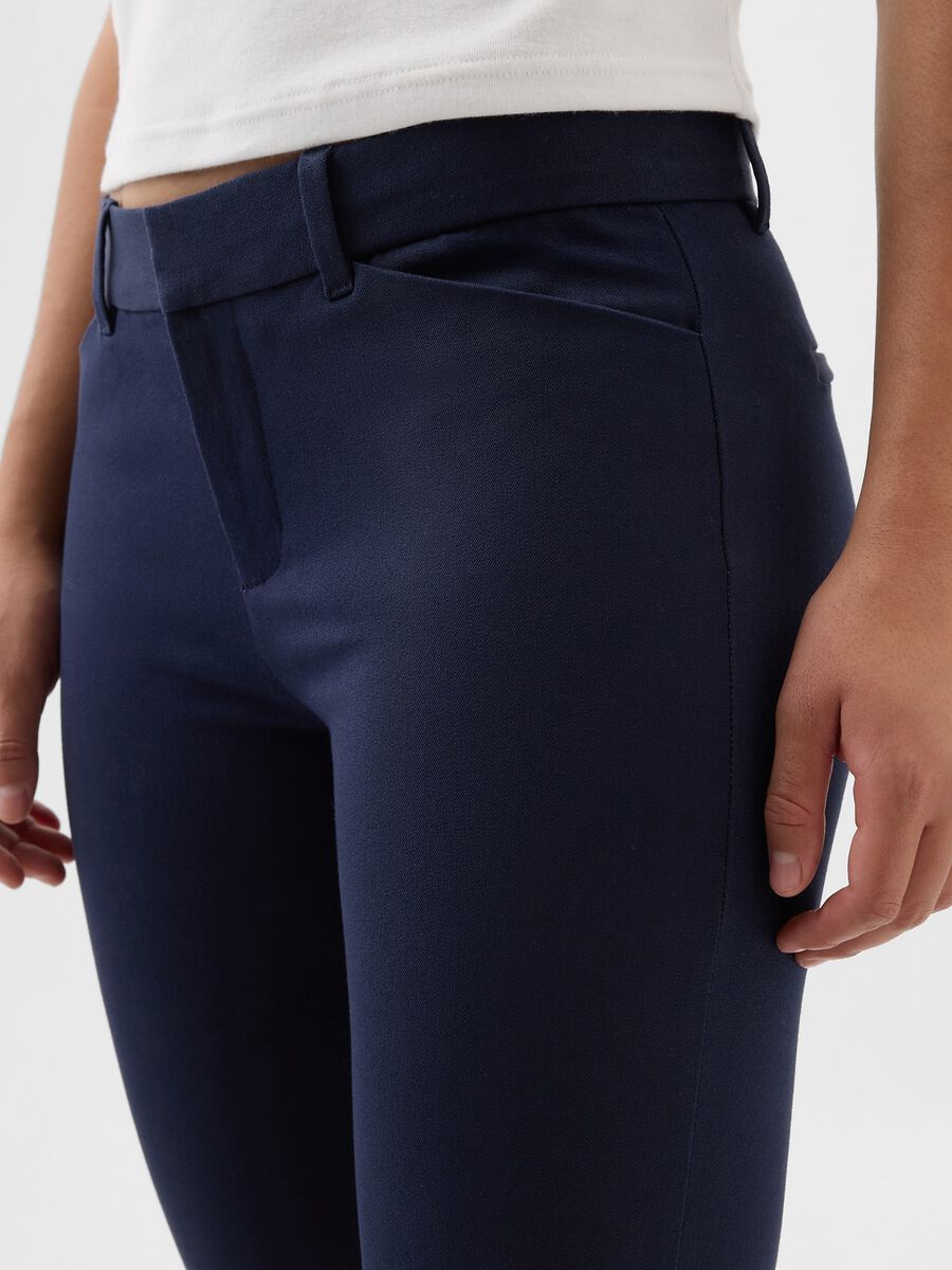 Cigarette trousers in stretch cotton Woman_5