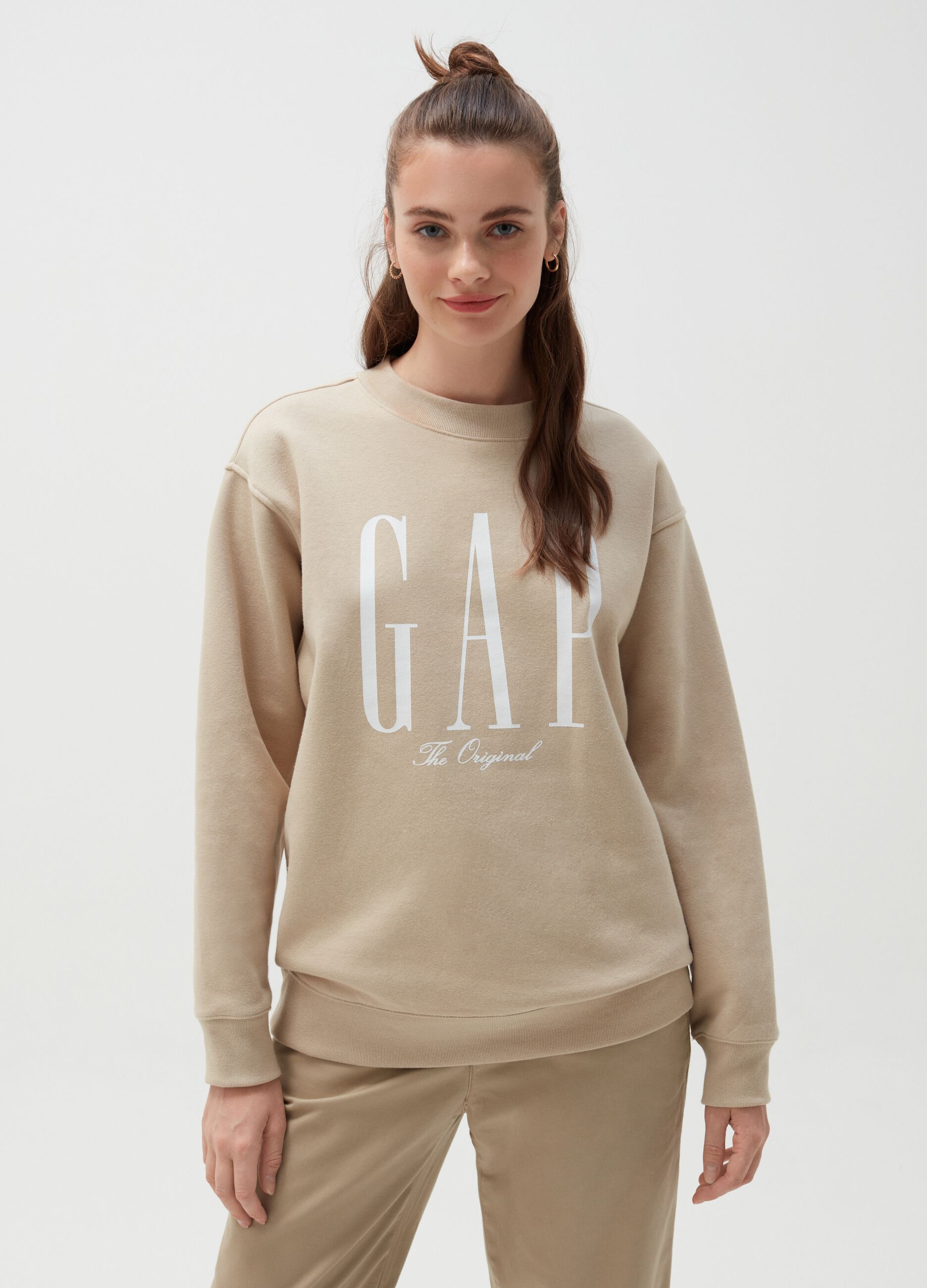 Sweatshirt with logo lettering print
