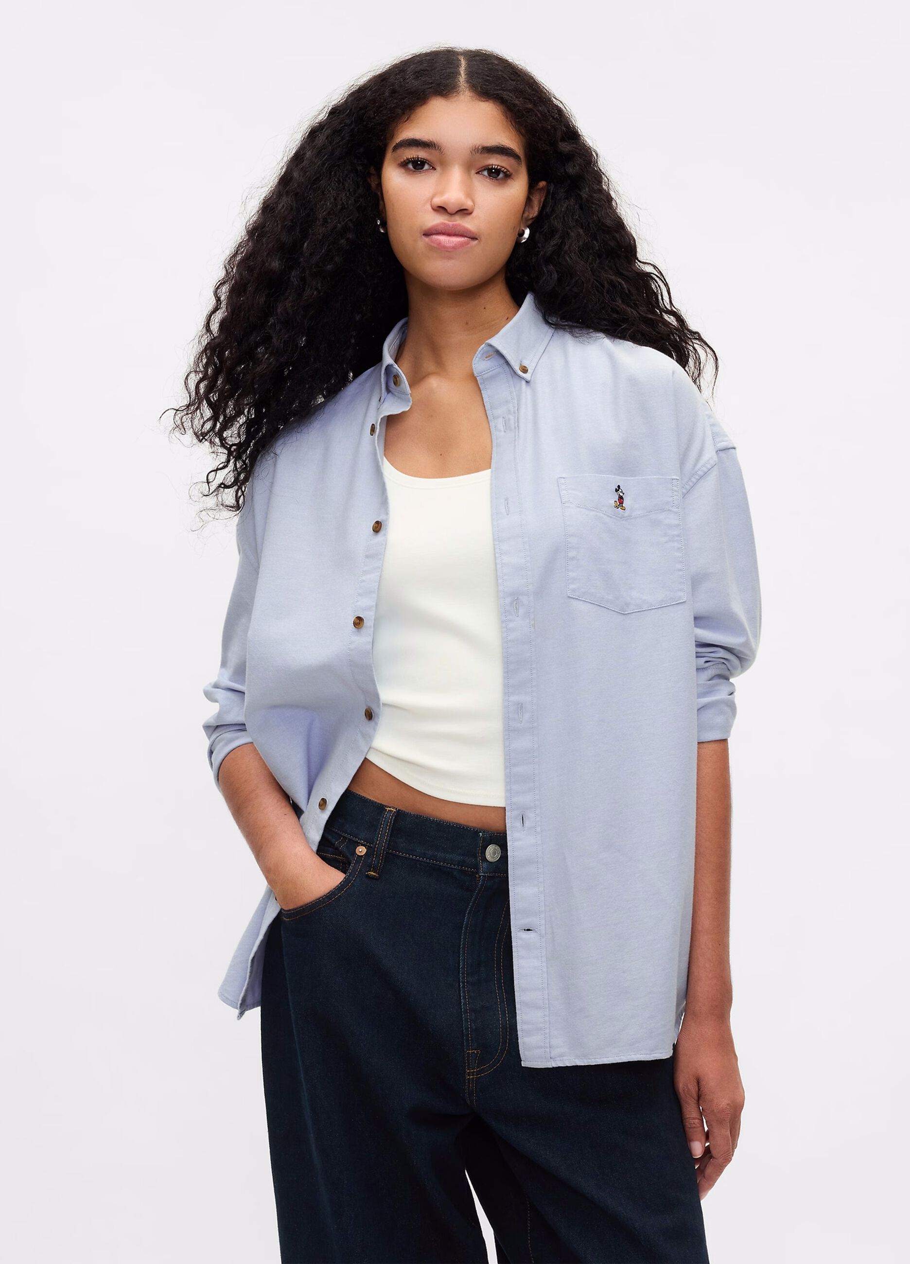 GAP x DISNEY oversized shirt with embroidery_2