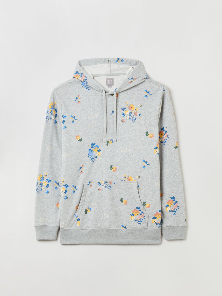 Sweatshirt with floral print and logo Man_1