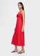 Abito lungo rosso in lino e viscosa Gap_1