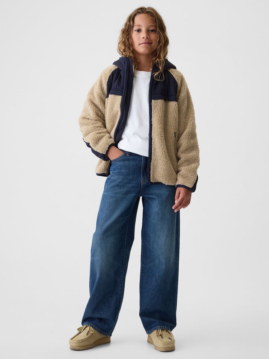Giacca in sherpa con cappuccio Bambino_0