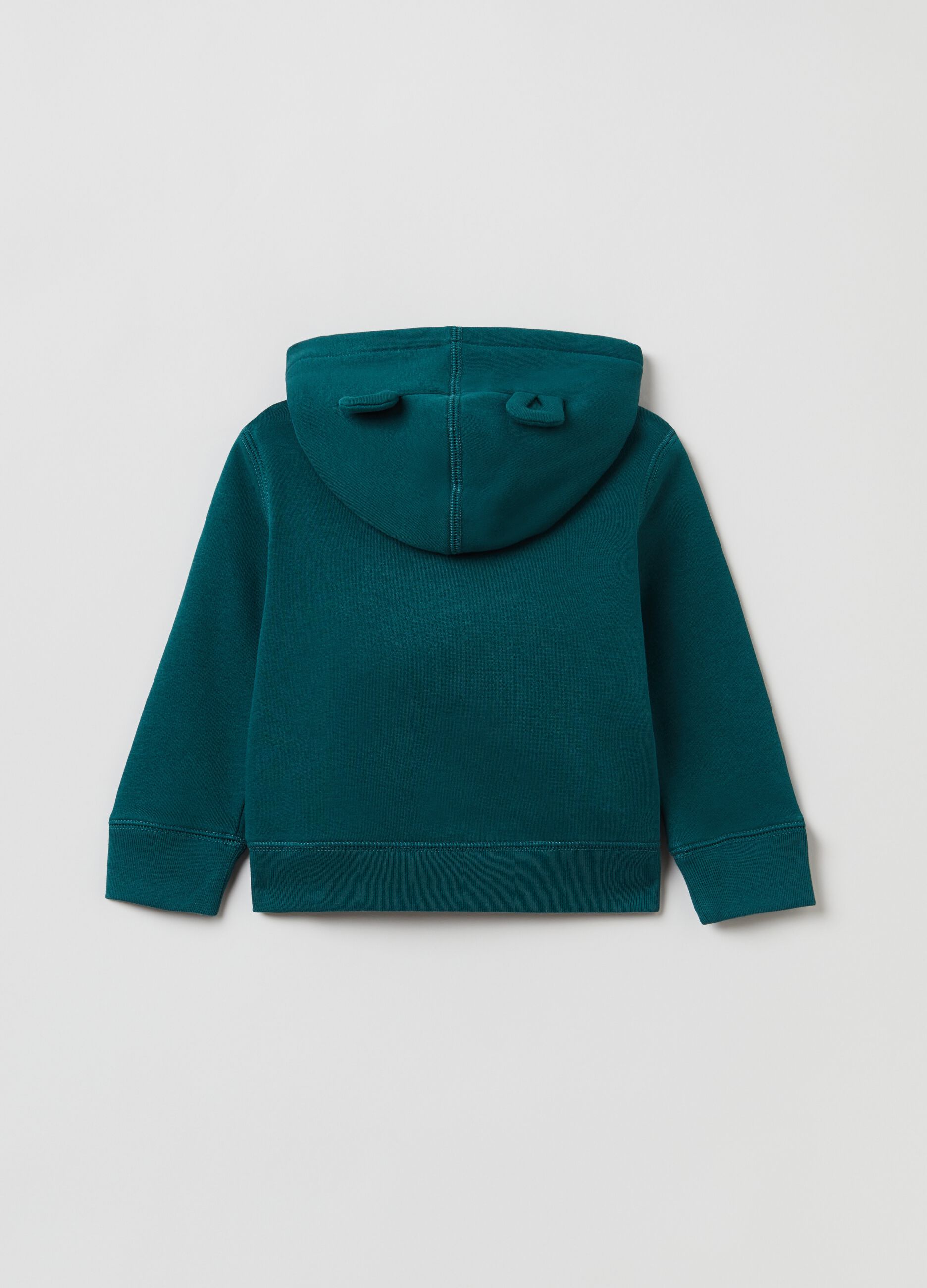 Full-zip hoodie with logo patch_1