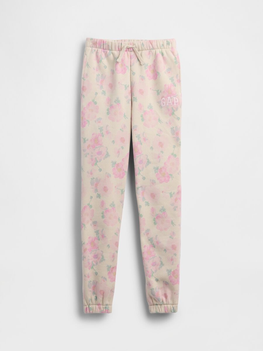 Pantaloni in misto cotone multicolor da ragazza con motivo floreale Bambina_3