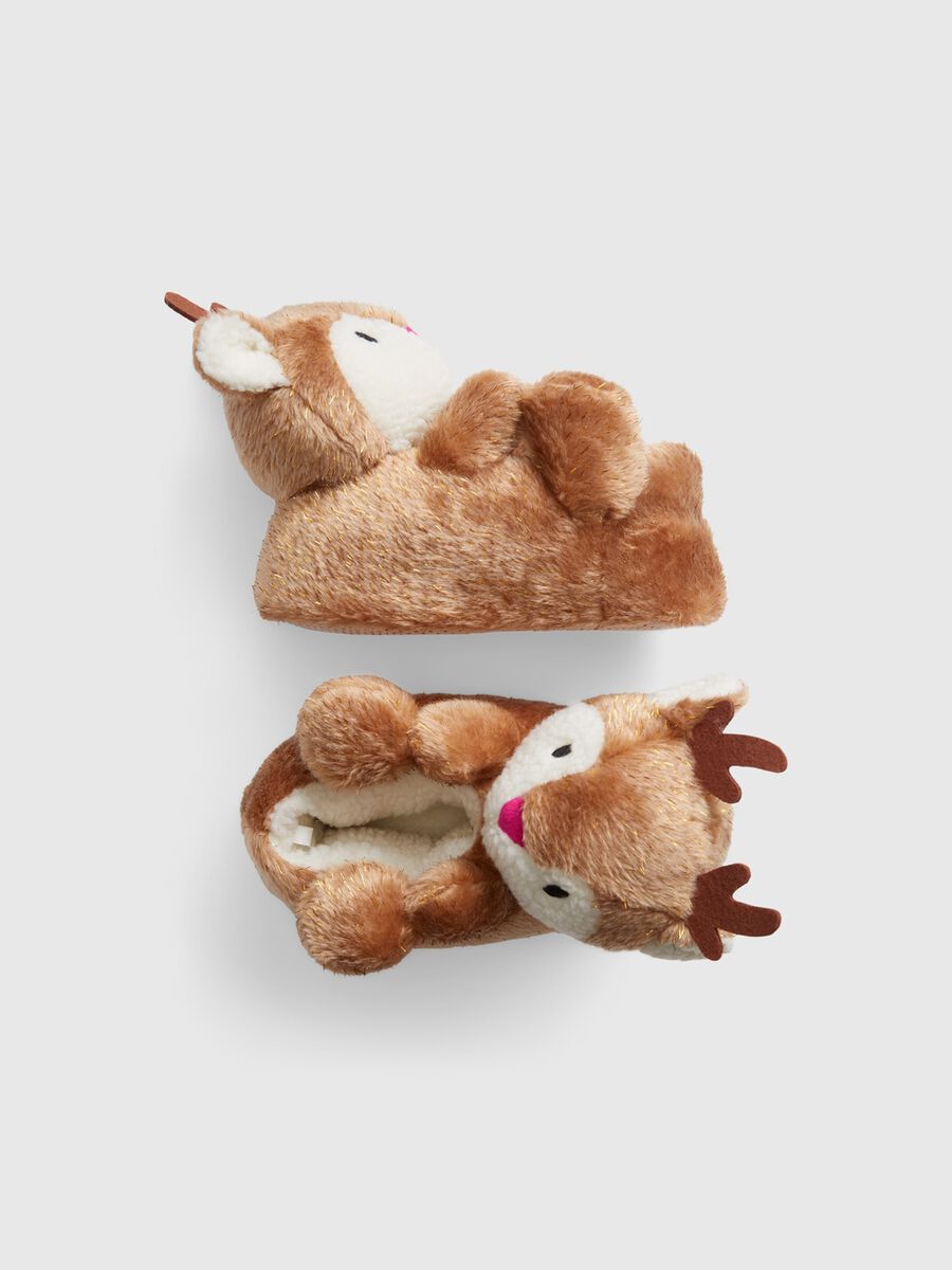 Slippers with plush reindeer Girl_0