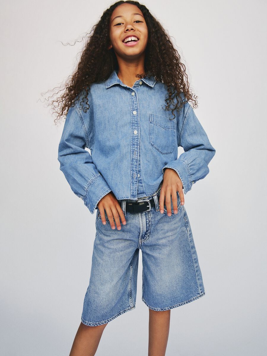 Shorts in denim Bambina_3