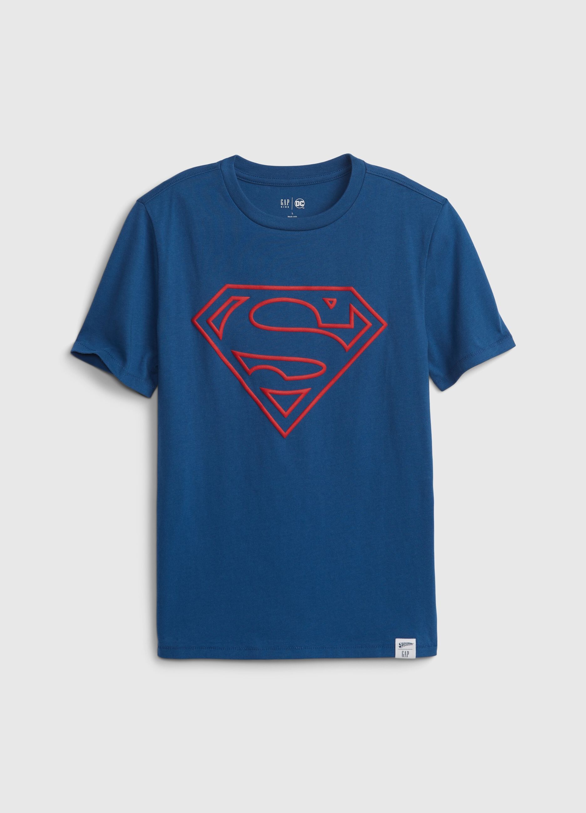 T-shirt in cotone con stampa Superman_0