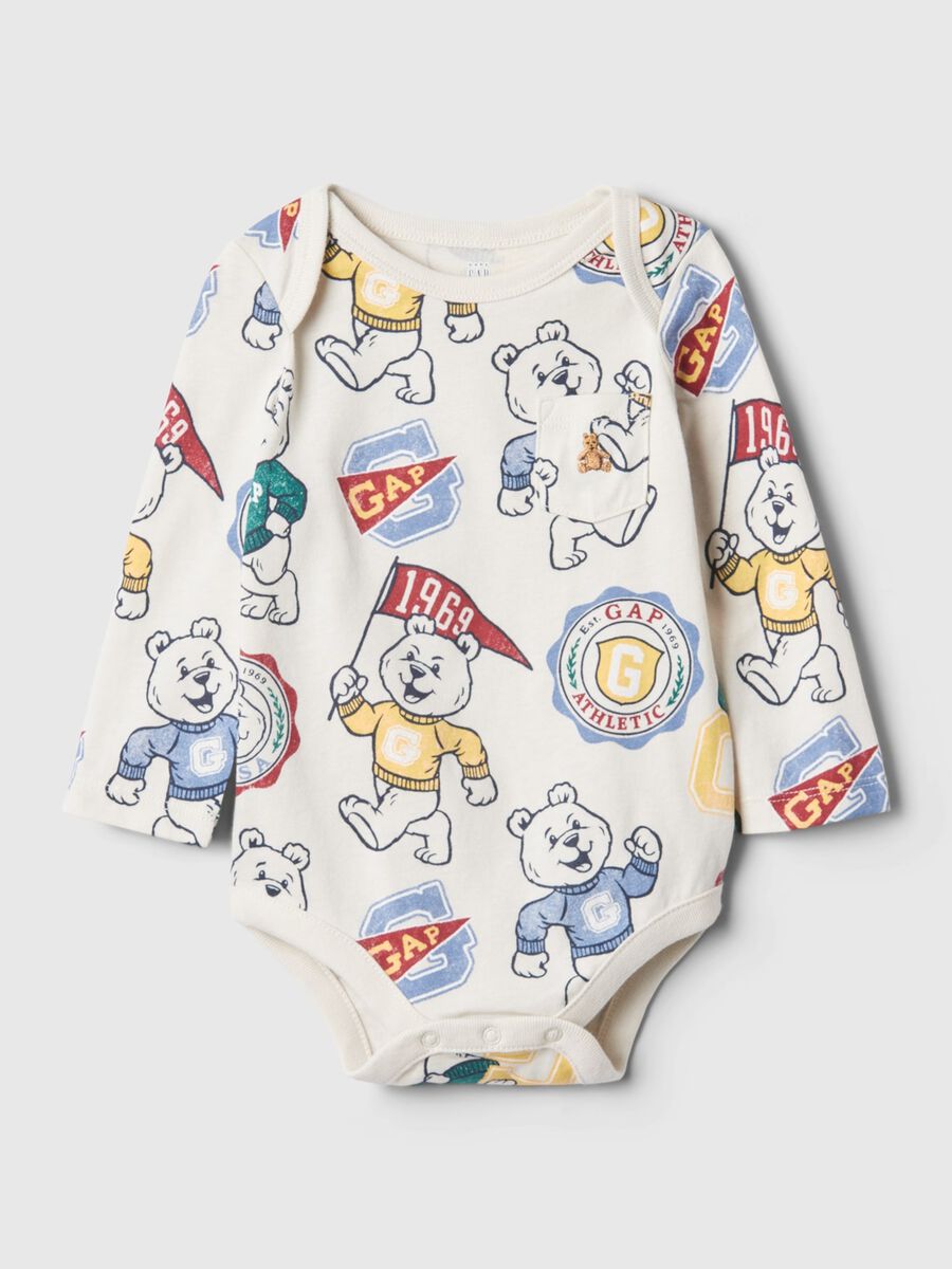 Body a maniche lunghe in cotone Neonato_0
