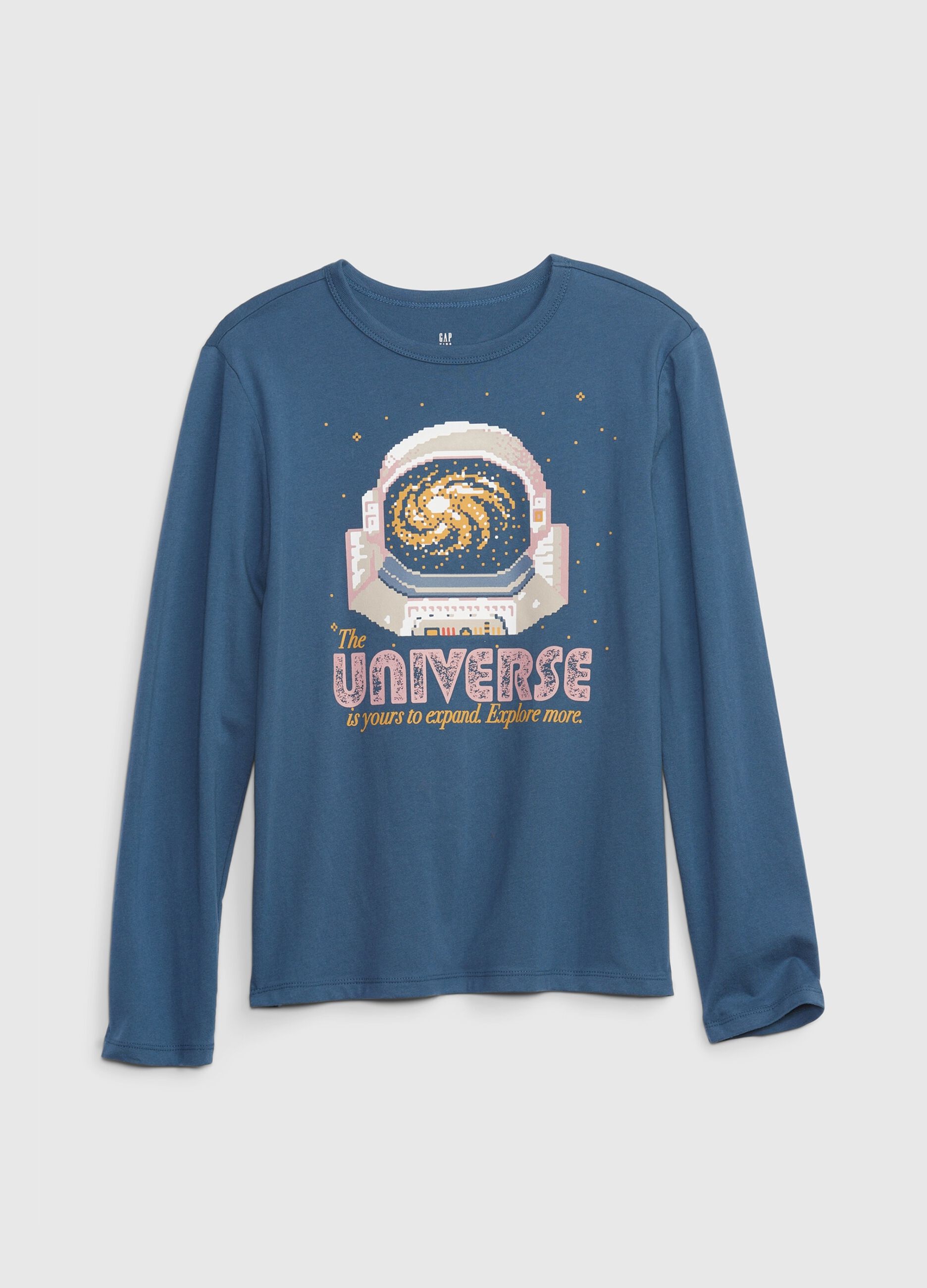 T-shirt in cotone con stampa astronauta