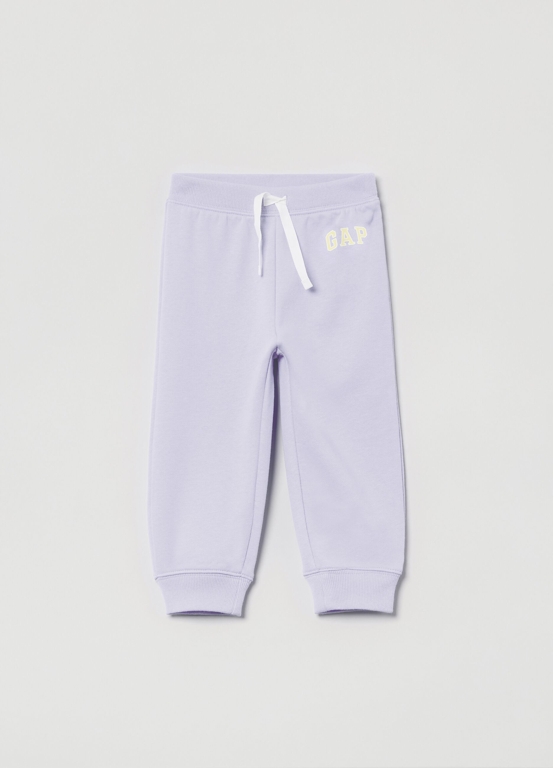 Fleece joggers with logo print