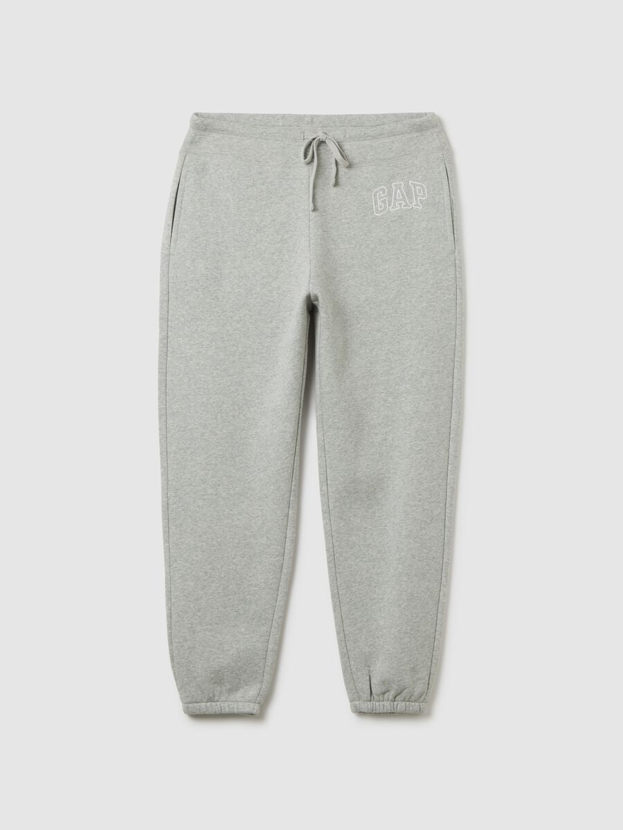 Joggers in cotone con ricamo logo Donna_1