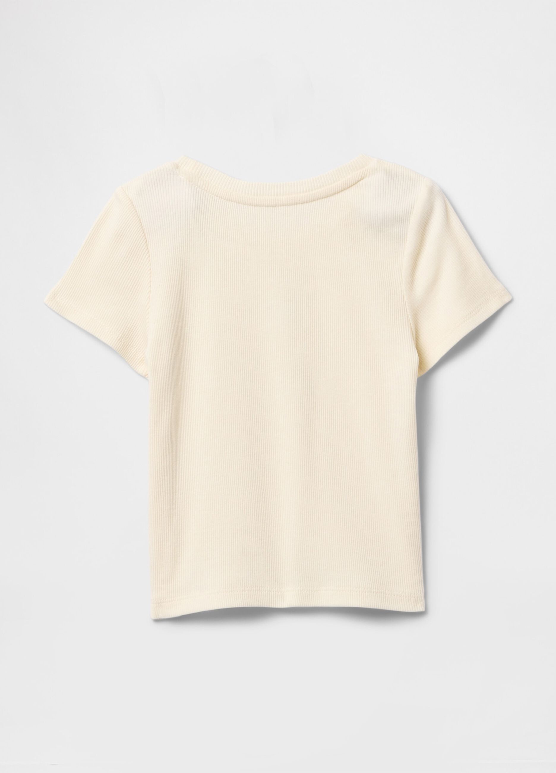 T-shirt a maniche corte in cotone bianco GAP Kids_1