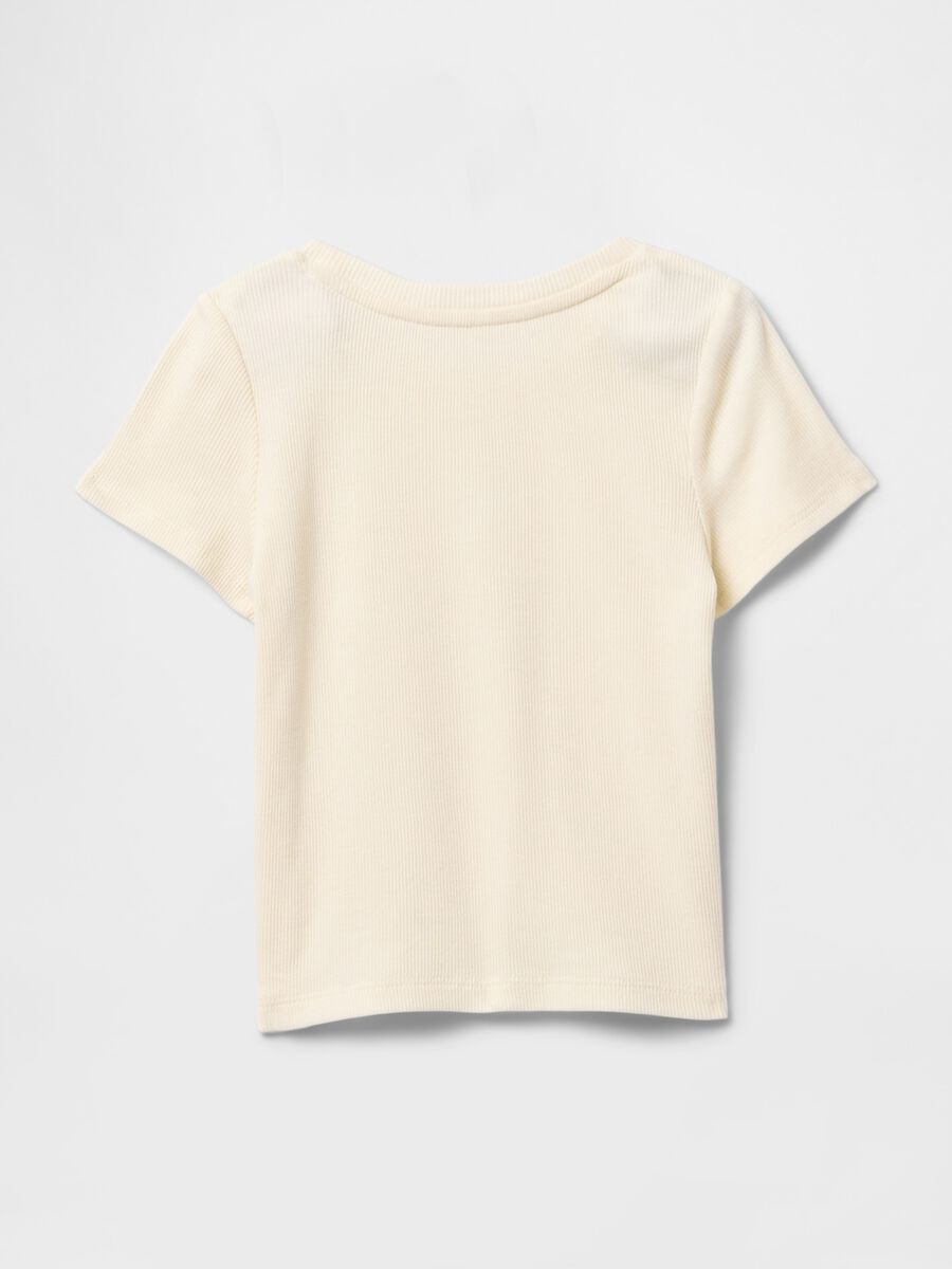 White cotton short sleeve T-shirt GAP Kids Baby Girl_1