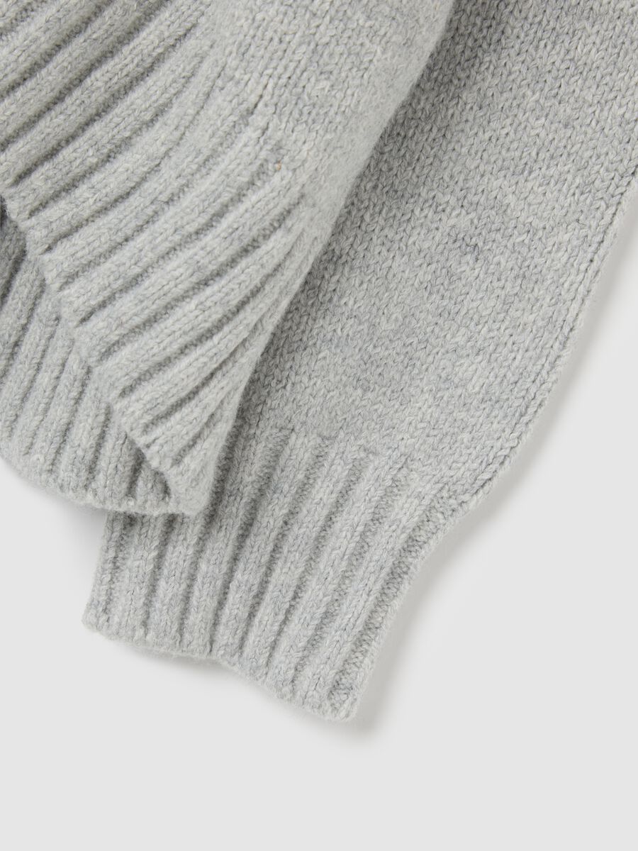Pullover grigio in misto cotone Bimba_3