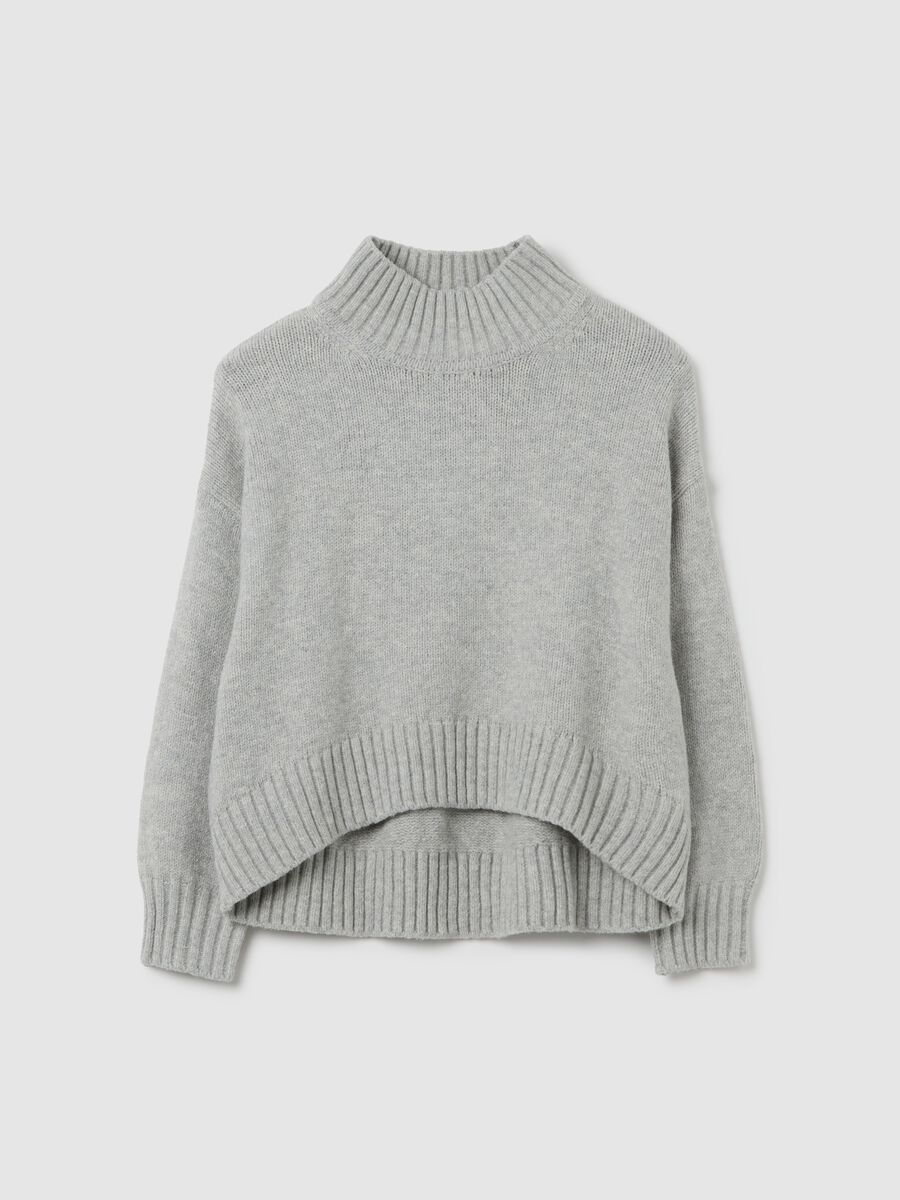 Pullover grigio in misto cotone Bimba_0
