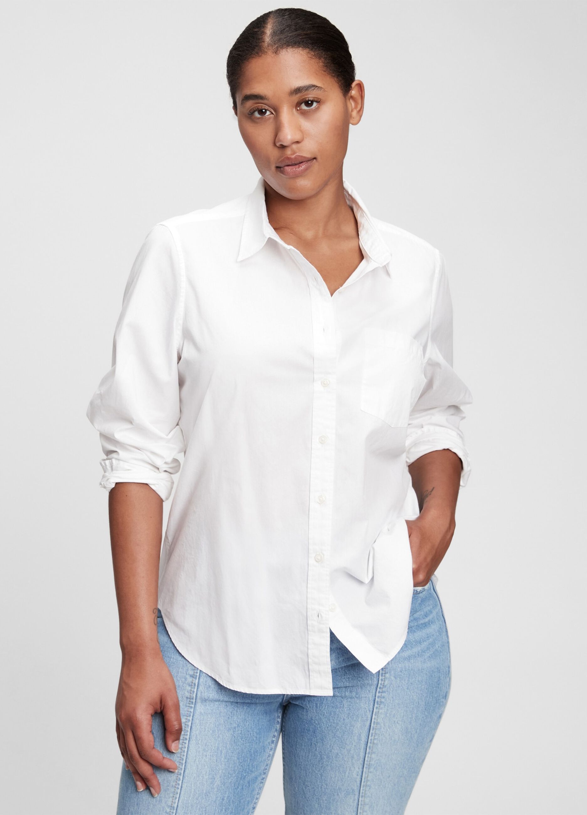Cotton shirt with pocket