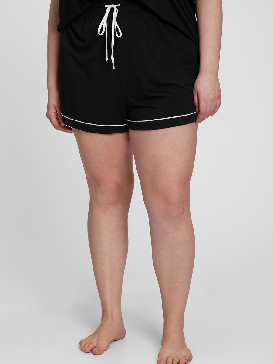 Pyjama shorts with contrasting piping Woman_3