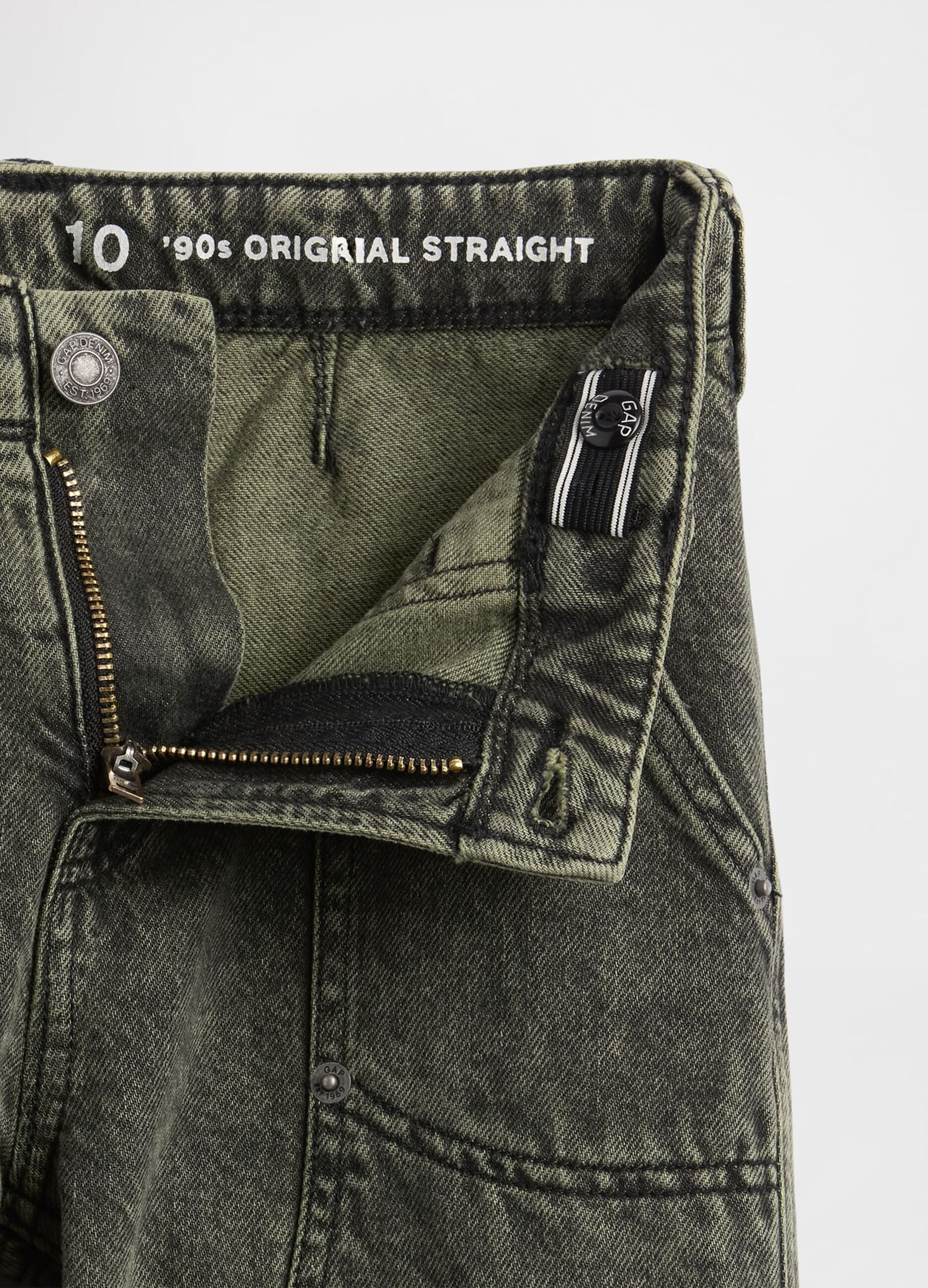 Pantaloni verde in denim per bambino_4
