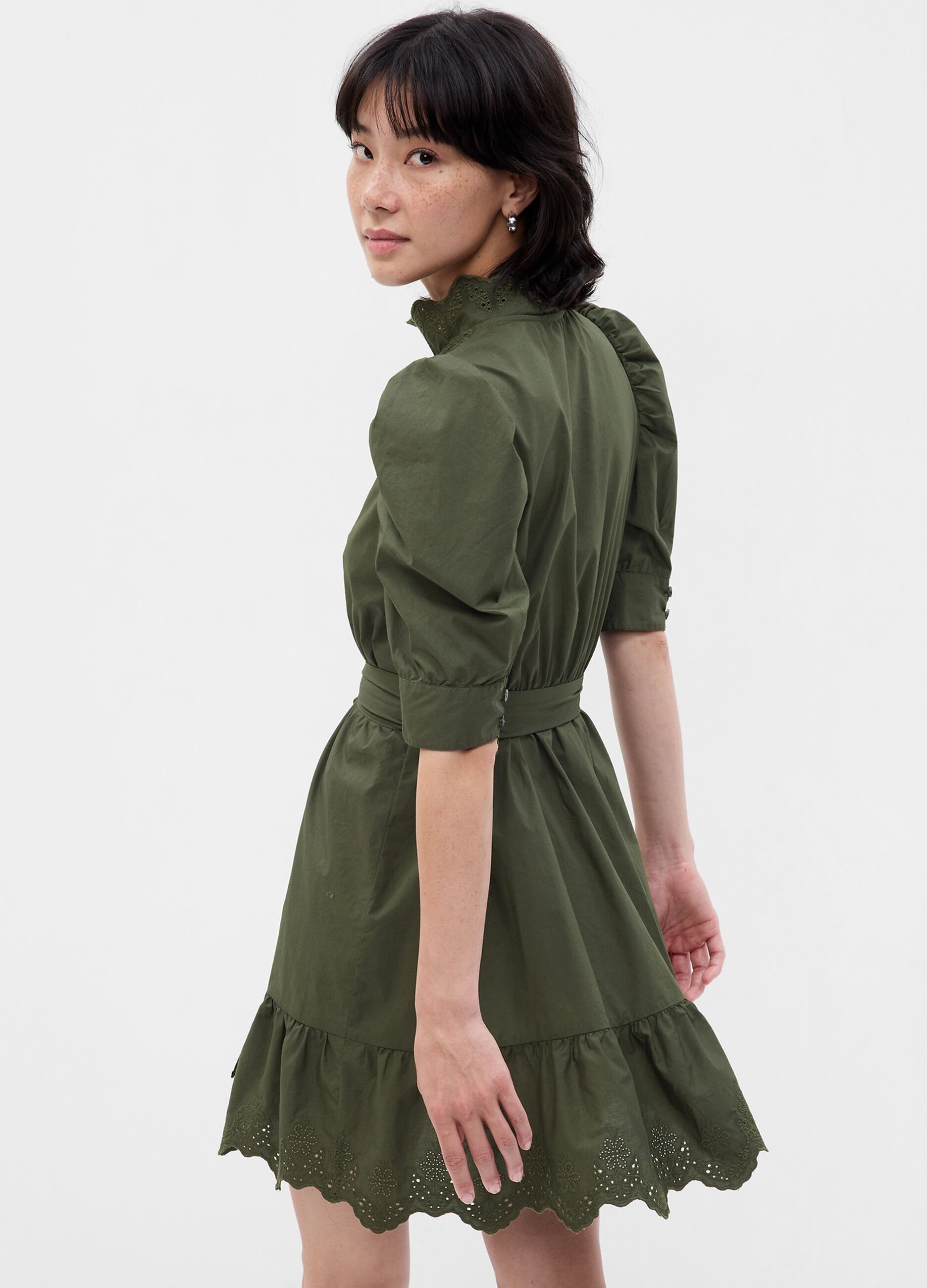 Shirt dress with broderie anglaise details_1