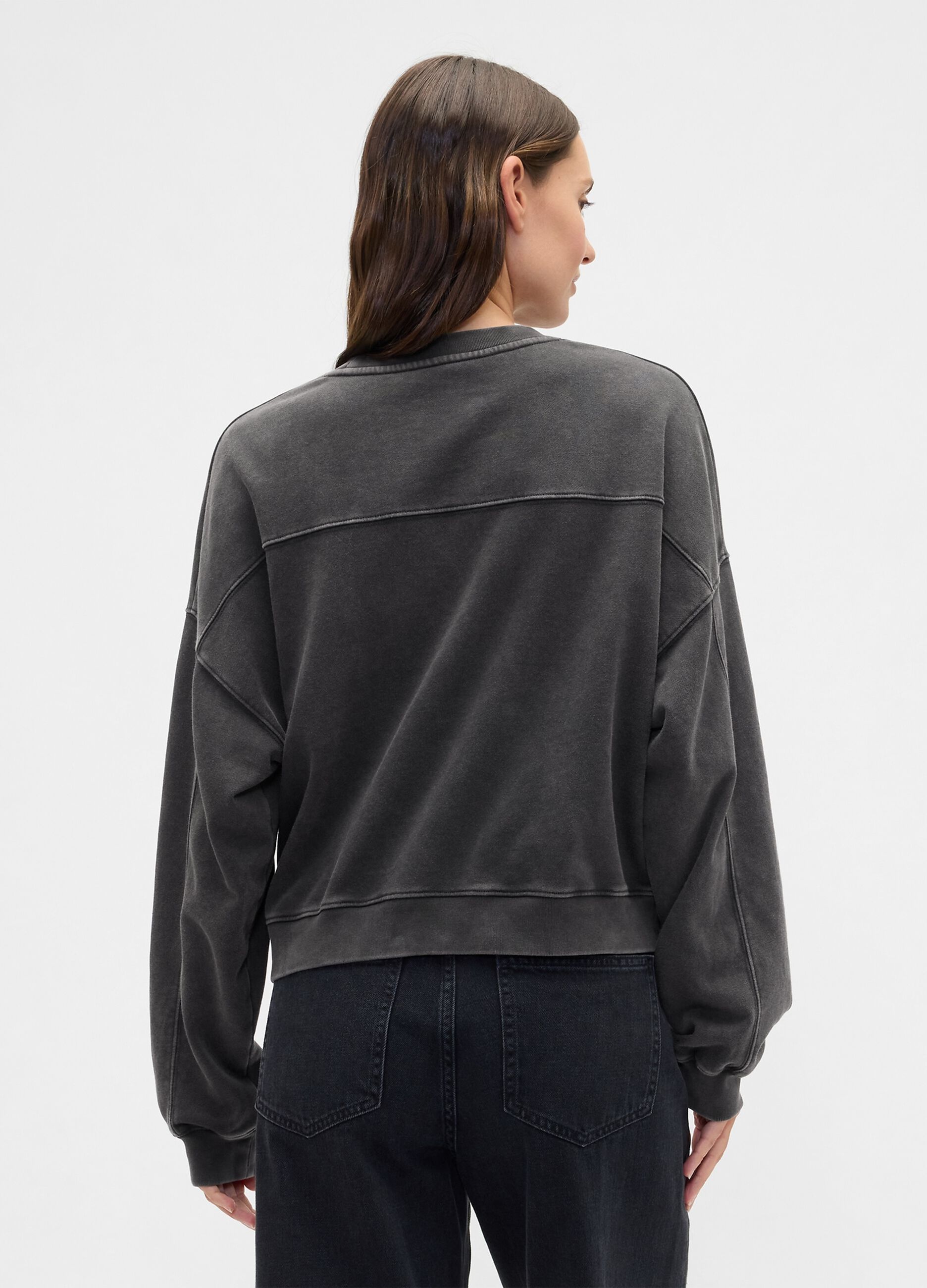 Grey sweatshirt with embroidered logo