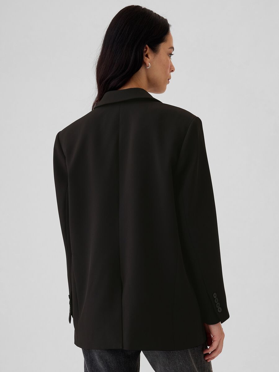 Blazer monopetto tinta unita Donna_2