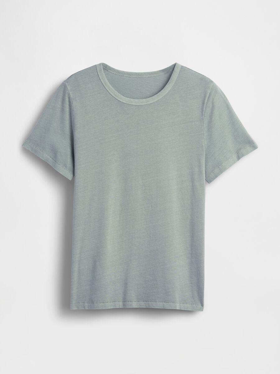 Crew Neck Pure Cotton T-shirt Regular Fit Woman_4