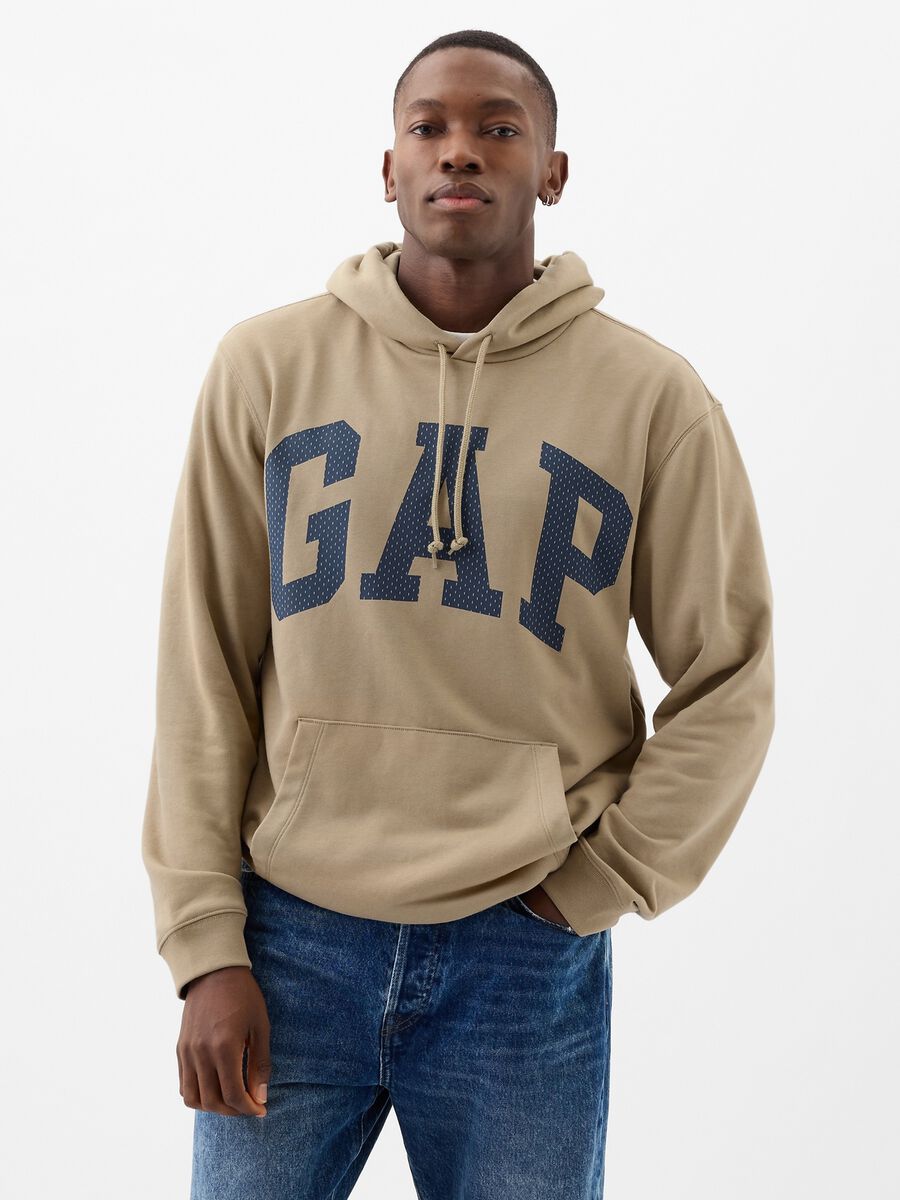 Felpa con cappuccio stampa maxi logo Uomo_0