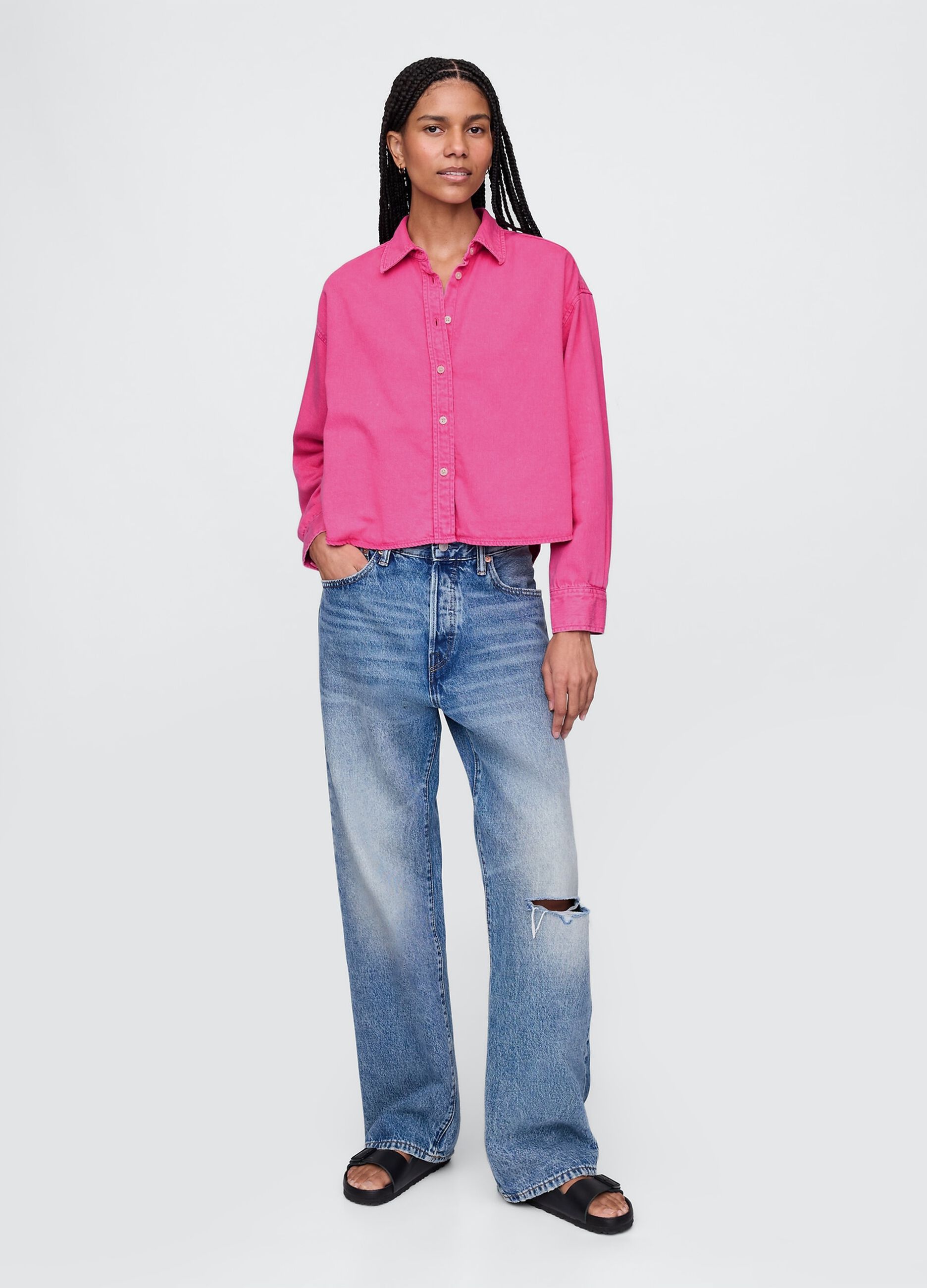 Camicia oversize rosa_2